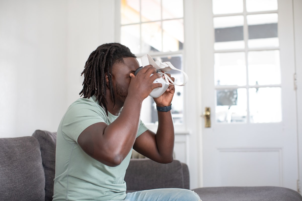 Man enjoying healthy meal focused on digestive wellness